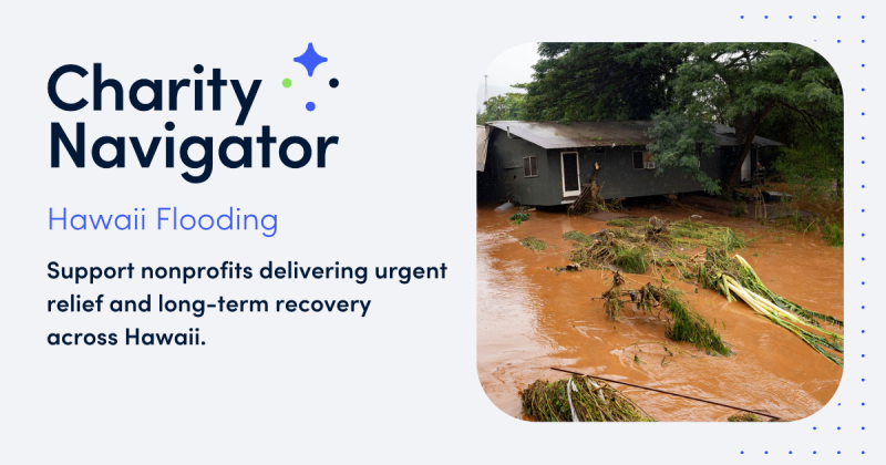 Charity Navigator Hawaii Flooding Banner