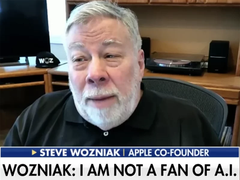 Steve Wozniak being interviewed - speaking from his home office