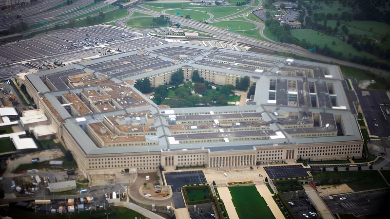 Overhead photo of the United States Pentagon building